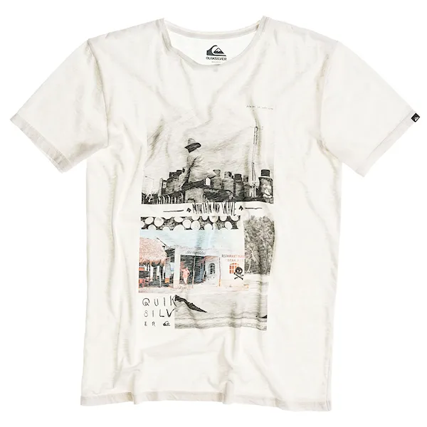 T-shirt Quiksilver Slub Montage snow white 2015