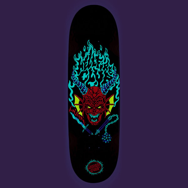 Skate Deck Santa Cruz Skateboards Stranger Things Hellfire Club Flames 9.00 2025
