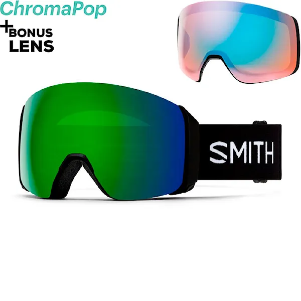 Snowboard Goggles Smith 4D Mag XL black | cp sun green mirror+cp storm blue 2026