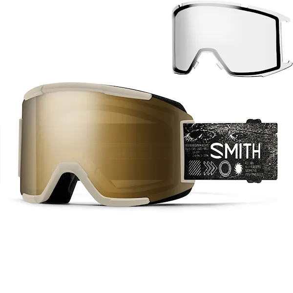 Gogle snowboardowe Smith Squad chalk space invader | cp sun black gold mirror+clear 2026
