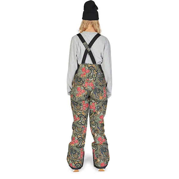 Spodnie snowboardowe DC Wms Crusade Bib paisley ivy green 2023