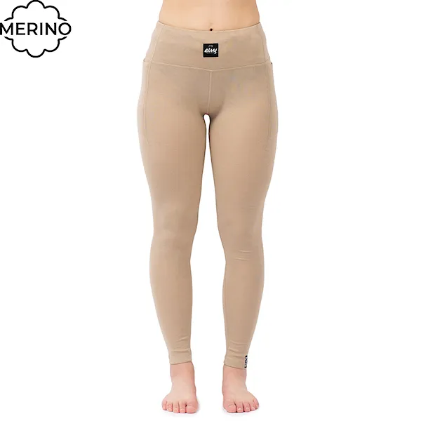 Spodky Eivy Pocket Merino Wool Rib Tights sand 2026