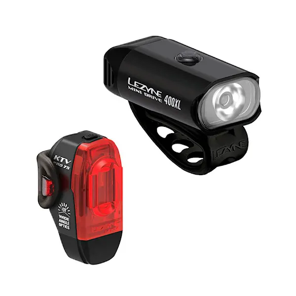 Bike Light Lezyne Mini Drive 400XL/KTV Drive+ Pair black/black