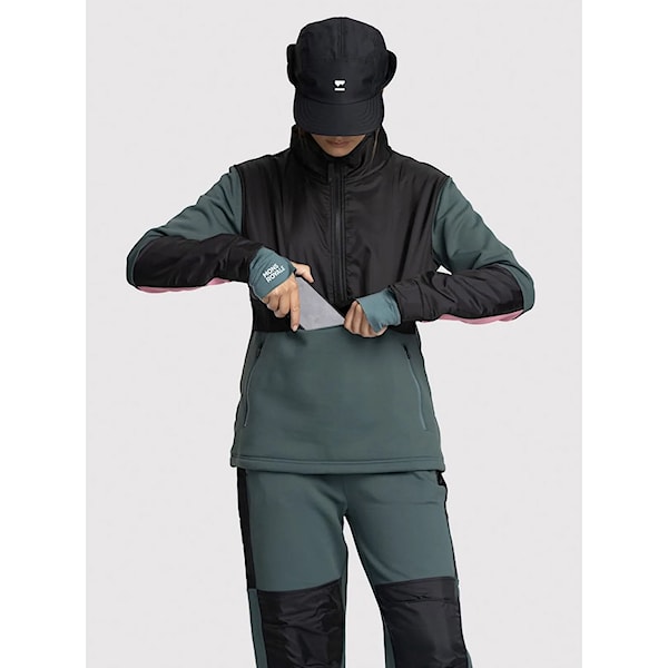 Bluza techniczna Mons Royale Wms Decade Mid Pullover burnt sage/black 2023