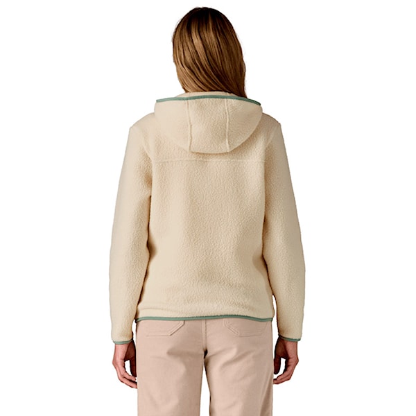 Technická mikina Patagonia W's Retro Pile Hoody natural w/ellwood green 2026