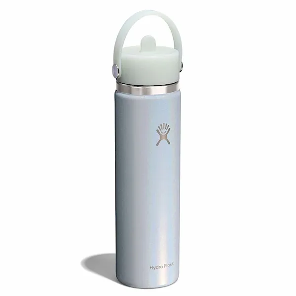 Vacuum Flask Hydro Flask 24 oz Wide Flex Straw Cap glimmer blue