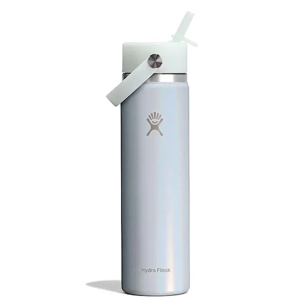 Vacuum Flask Hydro Flask 24 oz Wide Flex Straw Cap glimmer blue