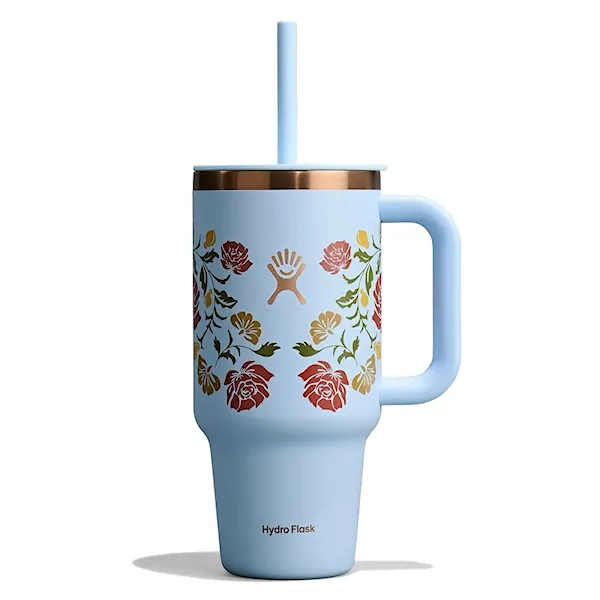 Vacuum Flask Hydro Flask 32 oz Travel Tumbler western light blue