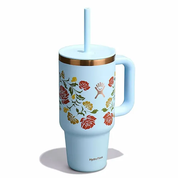 Vacuum Flask Hydro Flask 32 oz Travel Tumbler western light blue