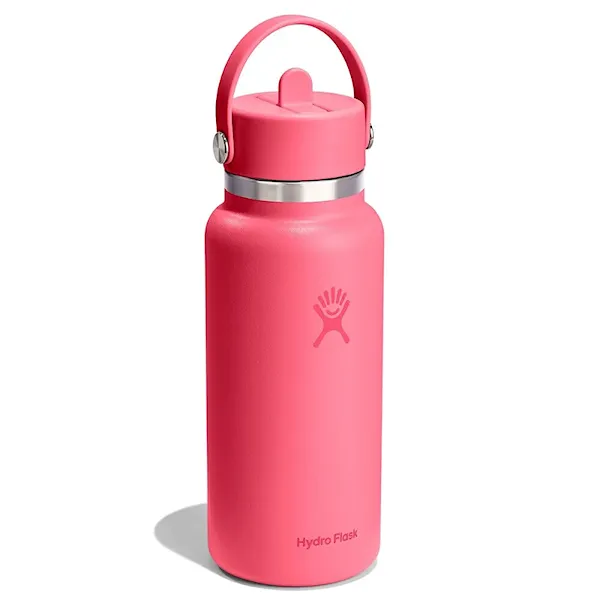 Vacuum Flask Hydro Flask 32 oz Wide Flex Straw Cap popstar pink