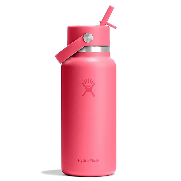 Vacuum Flask Hydro Flask 32 oz Wide Flex Straw Cap popstar pink