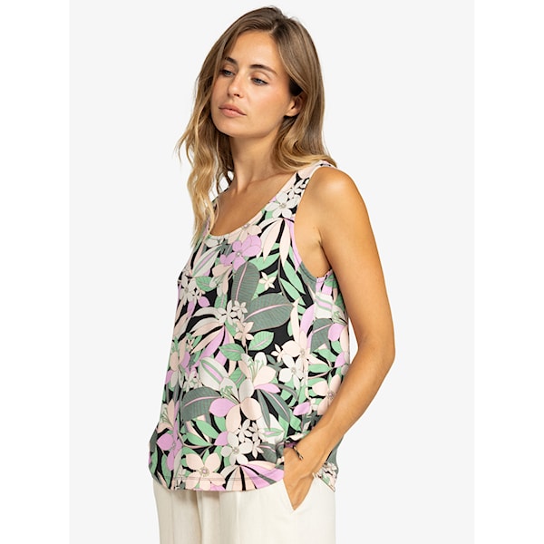 Podkoszulek Roxy Flowing Tank Printed anthracite palm song 2024