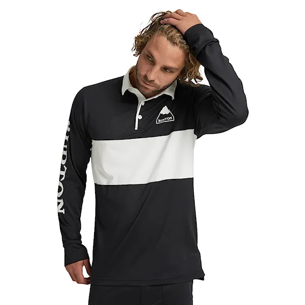 Tričko Burton Midweight Rugby true black/stout white 2024