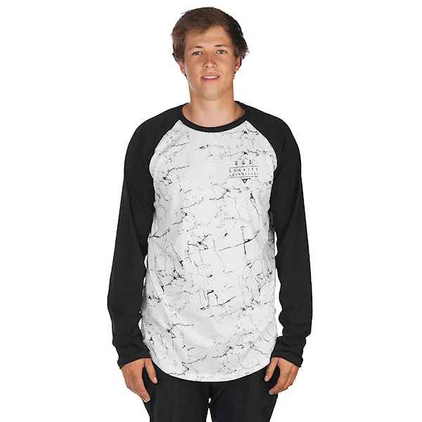 Tričko Gravity Contra Raglan white marble 2018