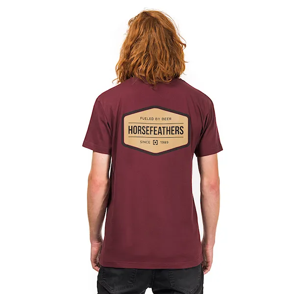 Tričko Horsefeathers Fueled burgundy 2018