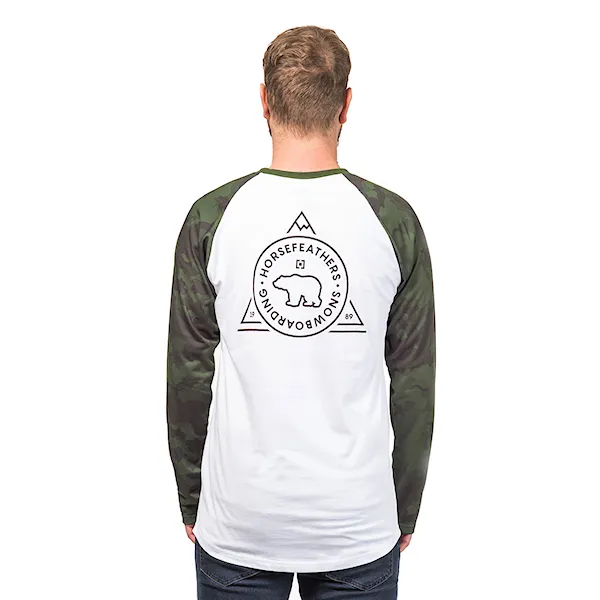 Tričko Horsefeathers Grizzly LS cloud camo 2019