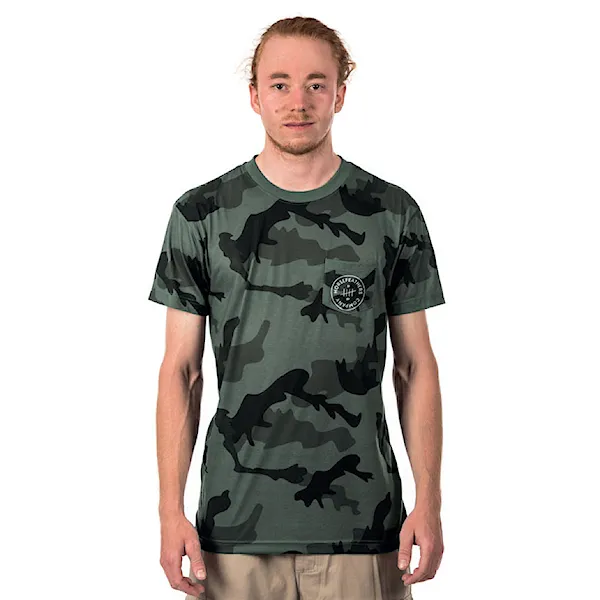 Tričko Horsefeathers Streaky olive camo 2018
