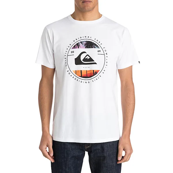 Tričko Quiksilver Classic Tee Between The Lines white 2015