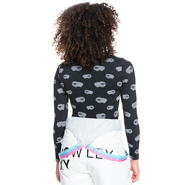 T-shirt Roxy Rowley X Roxy Seamless Top true black cloud lambs 2022