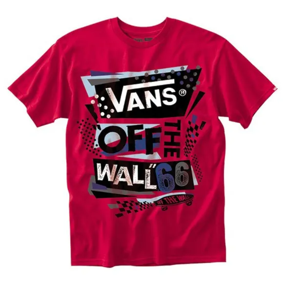 Tričko Vans Stenciled II cardinal/black 2015