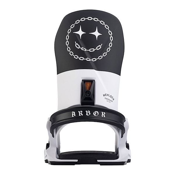 Viazanie na snowboard Arbor Hemlock white/black/boss dog 2025