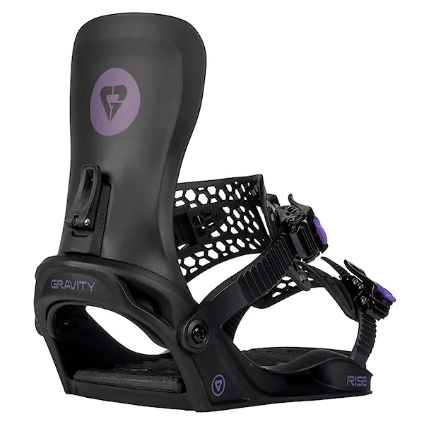 Vázání na snowboard Gravity Rise black/violet 2027