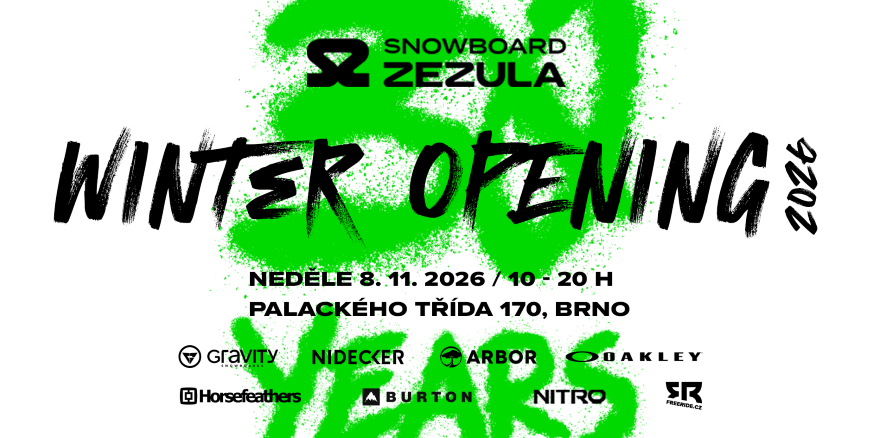 SNOWBOARD ZEZULA Winter Opening 2026: Odstartujeme třicátou zimu!