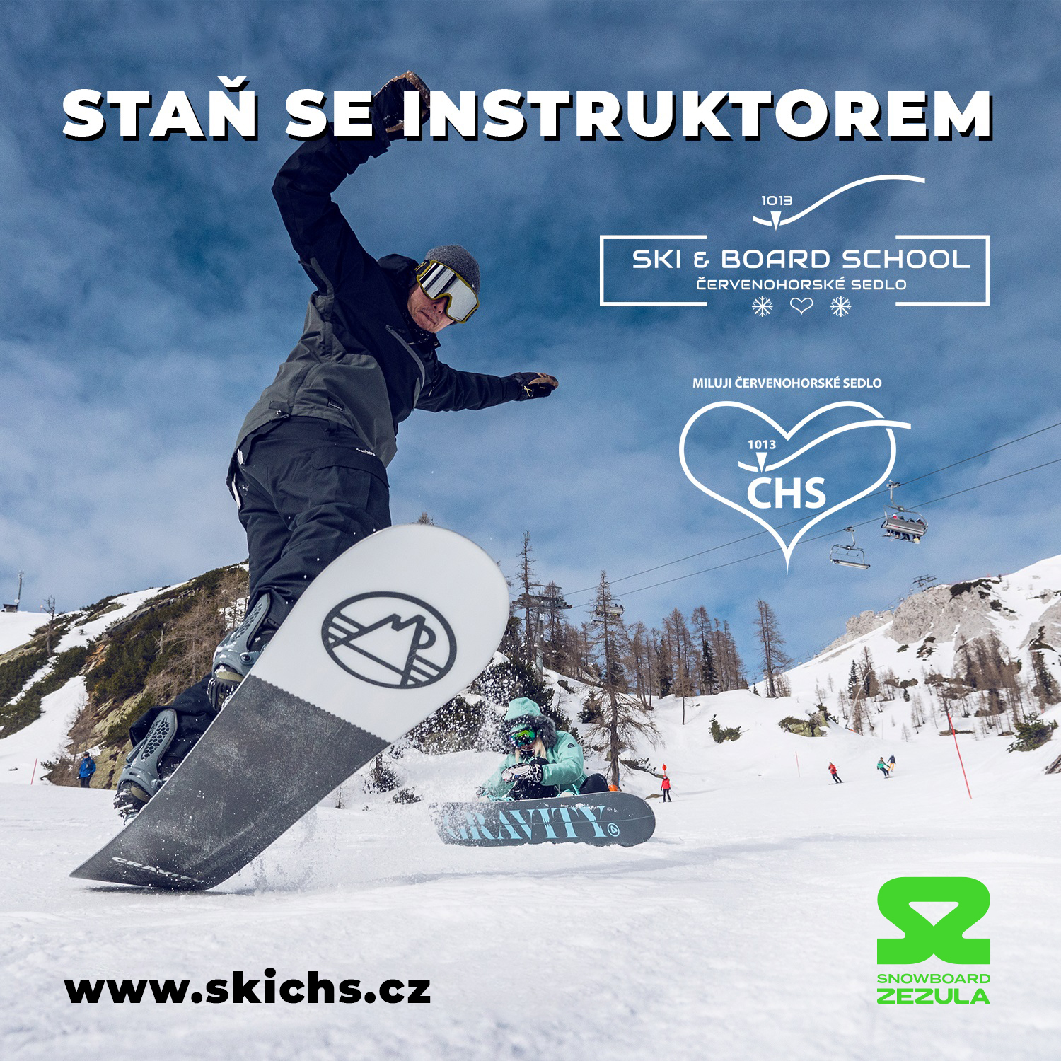 Staň se instruktorem lyžování nebo snowboardingu a užij si zimu na horách!