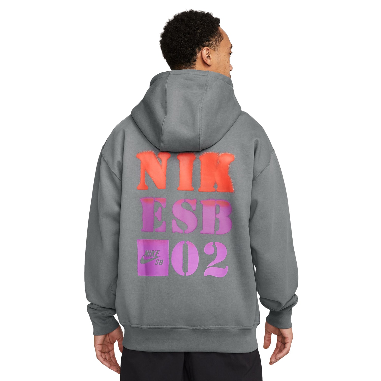 Hoodie Nike SB Fleece Pullover Hoodie Stencil smoke grey