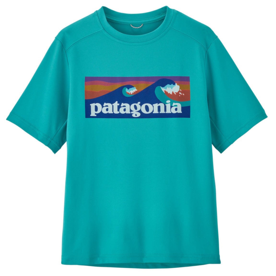 Tričko Patagonia K's Capilene Silkweight T-Shirt boardshort logo: subtidal blue 2024 - 1