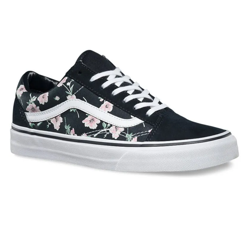 Tenisky Vans Old Skool vintage floral blue graphite 2015 - 1