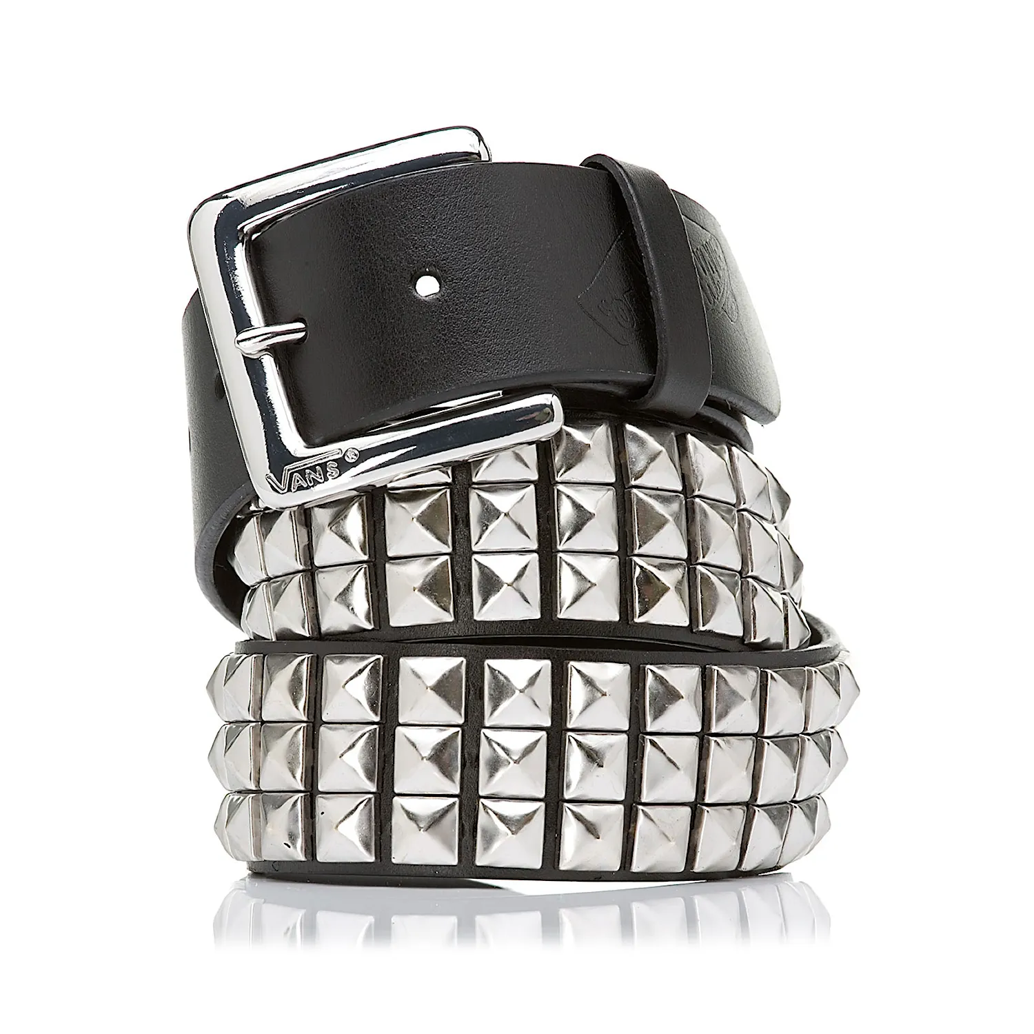 Belt Vans Studded Leather Belt Eu black/silver | Snowboard Zezula