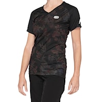 Bike dres 100% Wms Airmatic Jersey black floral 2021