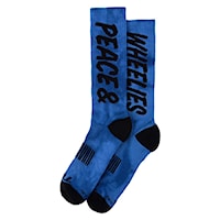 Bike ponožky Troy Lee Designs Performance peace & wheelies cobalt 2025