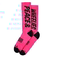 Bike ponožky Troy Lee Designs Performance peace & wheelies fuscia 2025