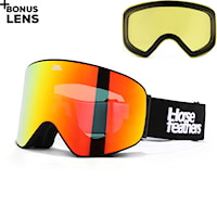 Snowboardové brýle Horsefeathers Edmond black | mirror red 2026