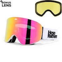 Gogle snowboardowe Horsefeathers Edmond white | mirror pink 2026