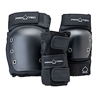 Ochraniacze kolan na deskorolkę Pro-Tec Street Adult 3-Pk Pad Set Open black