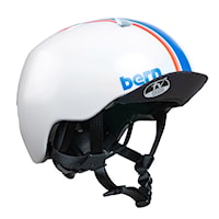 Skate kask Bern Nino DVRT satin white racing stripe 2025
