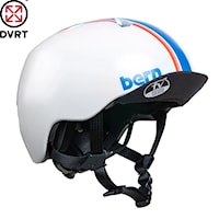 Skate kask Bern Nino DVRT satin white racing stripe 2025