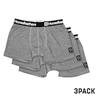 Trenírky Horsefeathers Dynasty 3 Pack heather grey