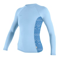 Lycra O'Neill Wms Hyperfreak Skins L/S Rash Guard chambray blue/surf abstract 2026