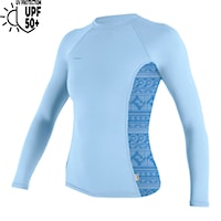 Lycra O'Neill Wms Hyperfreak Skins L/S Rash Guard chambray blue/surf abstract 2026
