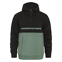 Mikina Horsefeathers Fulton black/iceberg green 2025