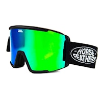 Snowboardové brýle Horsefeathers Feston black | mirror green 2027