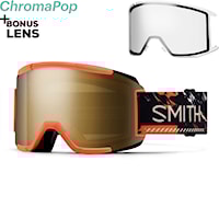 Gogle snowboardowe Smith Squad cinder chop up | cp sun black gold mir+clear 2026
