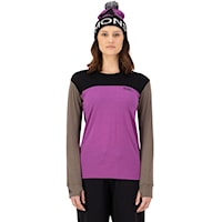 Tričko Mons Royale Wms Yotei Merino LS purple bolt/walnut/black 2026