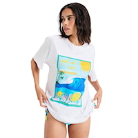 Koszulka Roxy Atlas Hangloose bright white fiji 2025