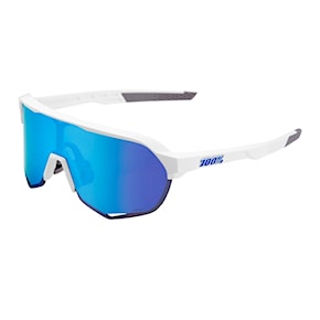 Bike Sunglasses and Goggles 100% S2 matte white | hiper blue multi mirror 2024