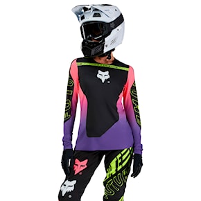 Bike Jersey Fox Wms Flexair LS Jersey Elevated black 2025